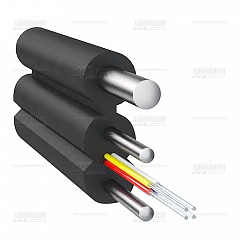 Оптический дроп кабель для подвеса, 4 волокна G652D, 0.9кН, проволока 0.45 и 1.0мм, CO-FTTHS4-2