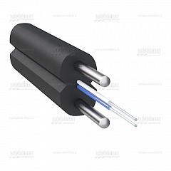 Оптический дроп кабель, 2 волокна G657, 0.4кН, стальная проволока, CO-FTTH2-3