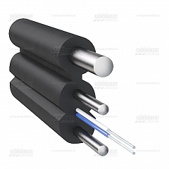 Оптический дроп кабель для подвеса, 2 волокна G652D, 0.9кН, проволока 0.45 и 1.0мм, CO-FTTHS2-2