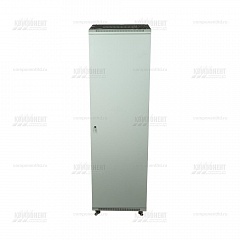 Шкаф напольный ШТНП-42U 800x800 серый, металлическая перфорированная дверь