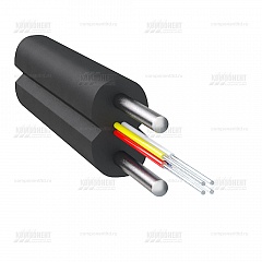 Оптический дроп кабель, 4 волокна G652D, 0.4кН, стальная проволока, CO-FTTH4-2